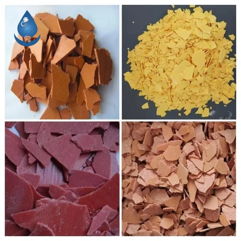 Masana'antar Sodium Sulfide Grade 60% 30ppm/150ppm Yellow/ Red Flakes Na2s